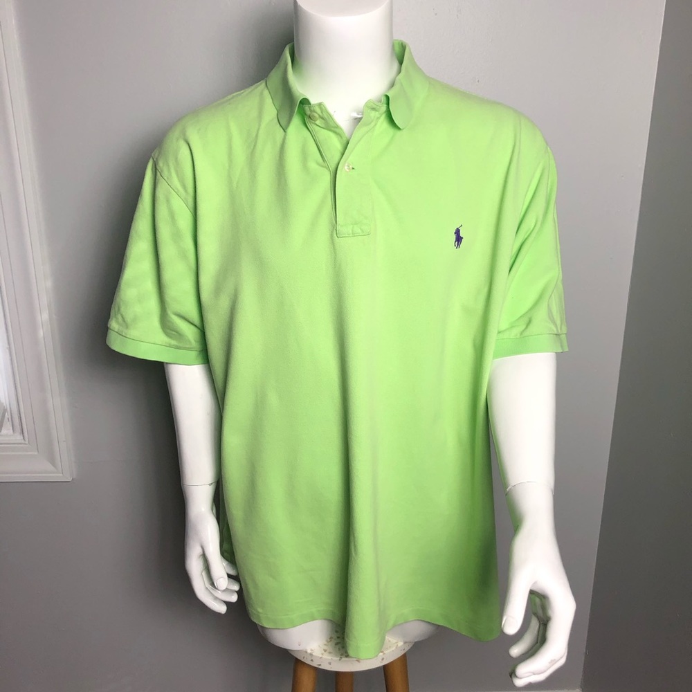 Ralph Lauren Polo Shirt Green 2XB BIG Men’s EUC